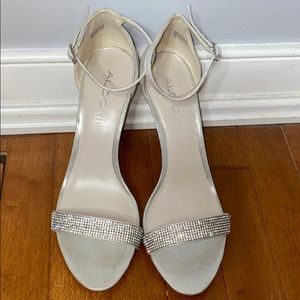 Silver Strap Heels